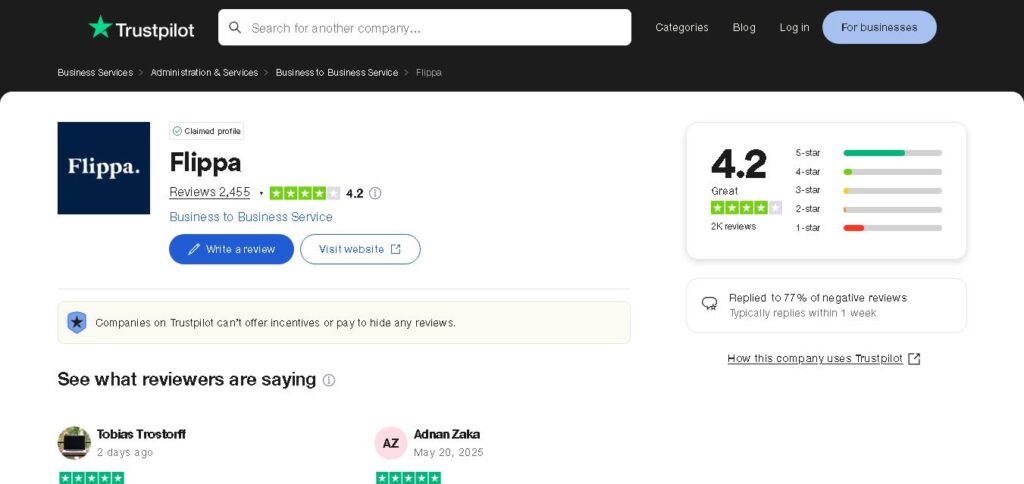 flippa-recensione-trustpilot-recensioni