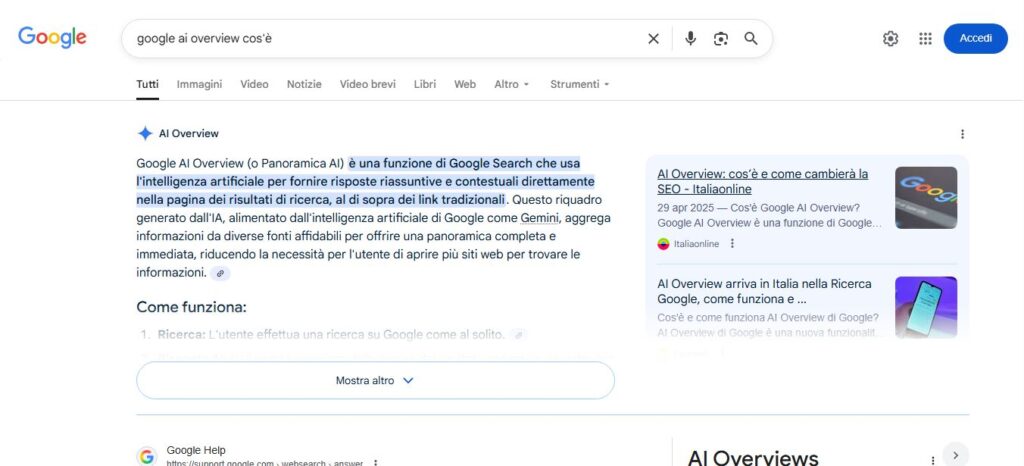 google-ai-overview-cosè