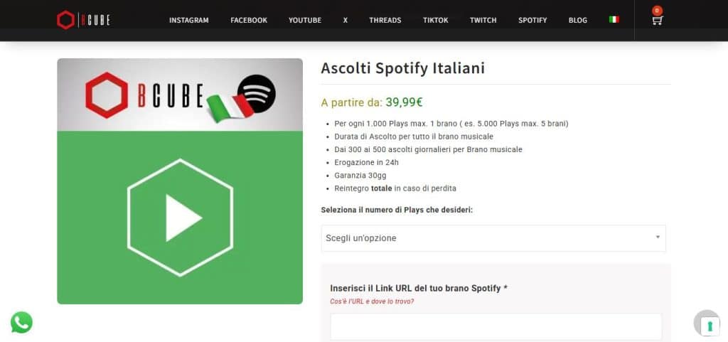 migliori-siti-dove-comprare-ascolti-spotify-bcube-agency