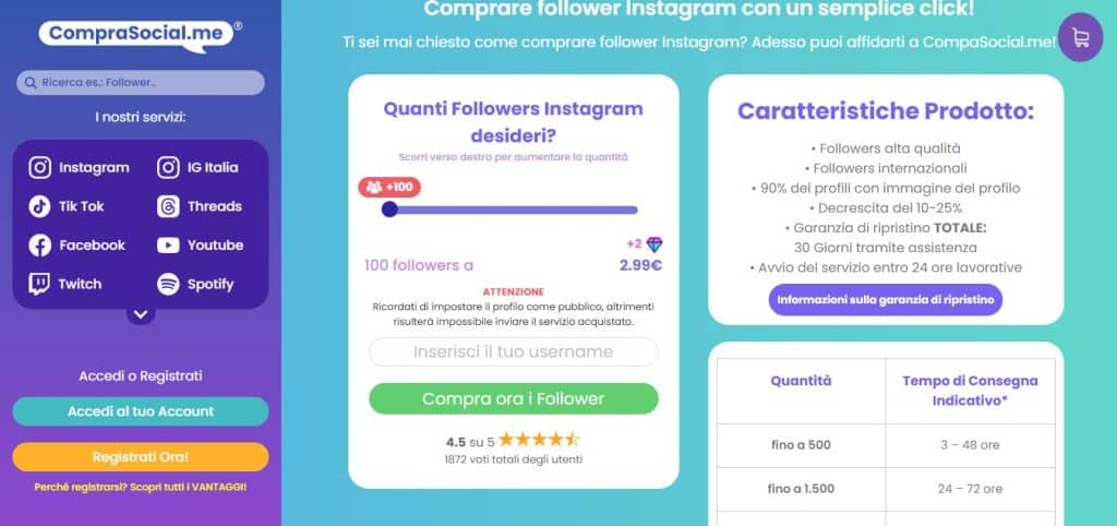 migliori-siti-dove-comprare-follower-instagram-comprasocial