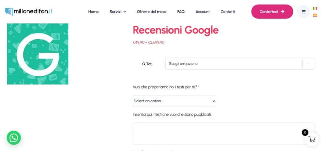 migliori-siti-dove-comprare-recensioni-google-1milionedifan
